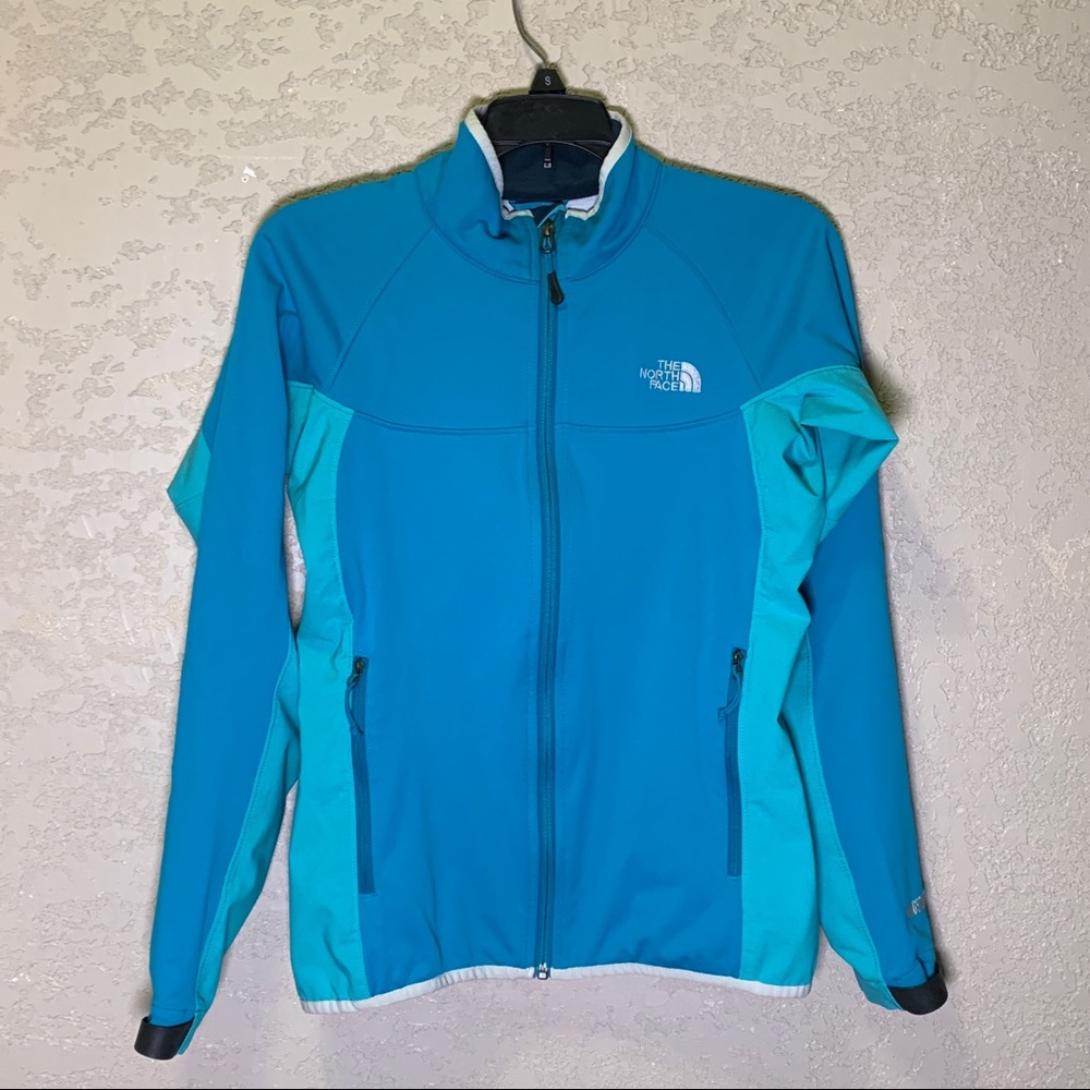 The North Face Womens Spell Out Color Block  Wind Stopper Zip Jacket small